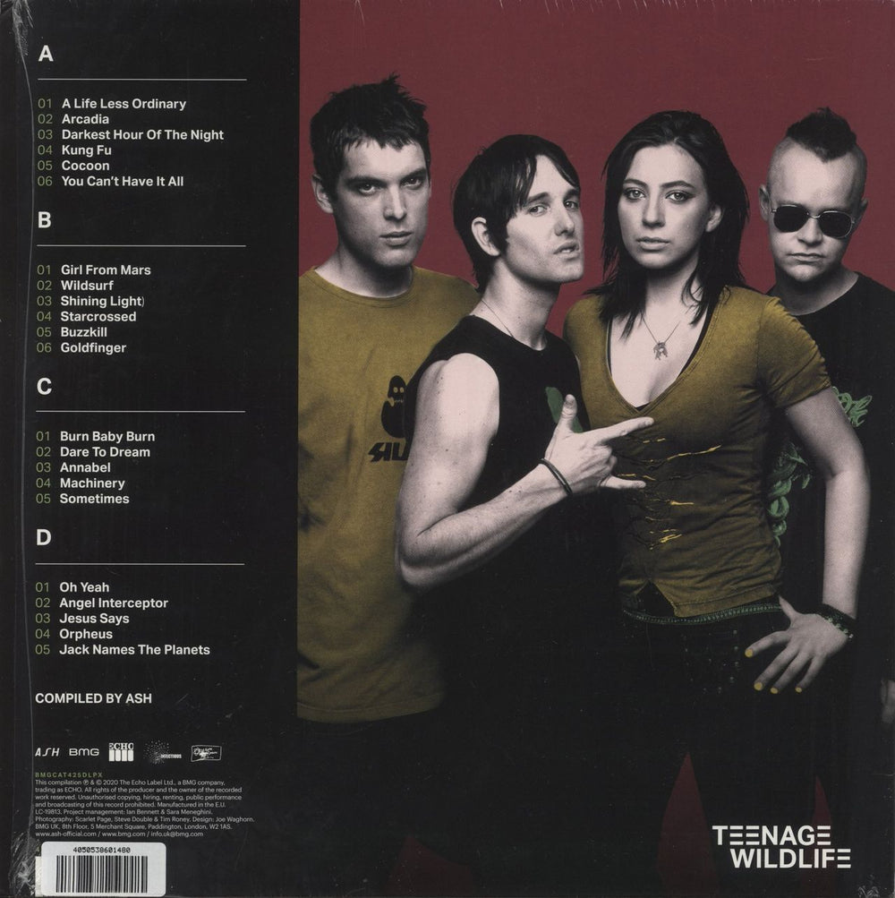 Ash Teenage Wildlife: 25 Years Of Ash - Leniticular Sleeve - Autographed UK 2-LP vinyl record set (Double LP Album) 4050538601480