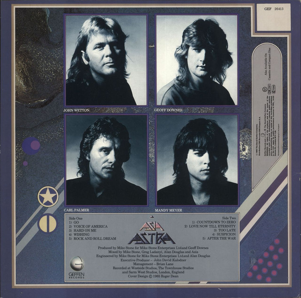 Asia Astra UK vinyl LP album (LP record)