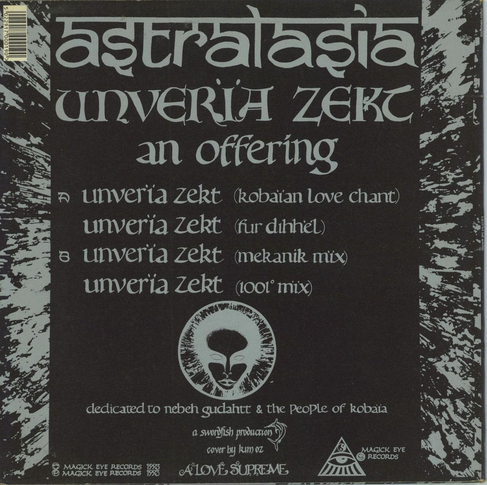 Astralasia Unveria Zekt UK 12" vinyl single (12 inch record / Maxi-single)