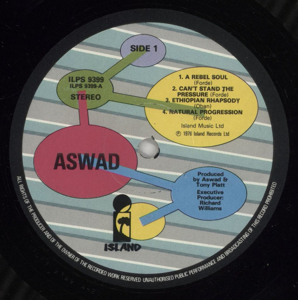 Aswad Aswad - Bubble Labels UK vinyl LP album (LP record) ASWLPAS878724
