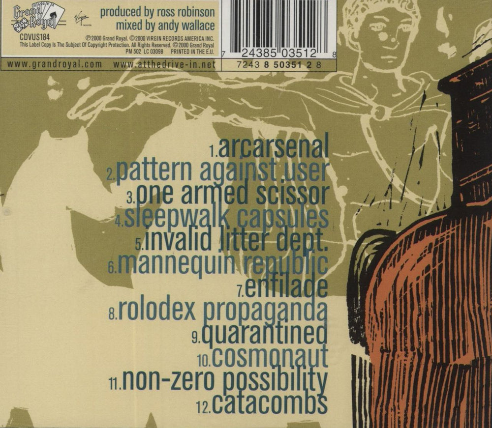 At The Drive-In Relationship of Command UK CD album (CDLP) 724385035128