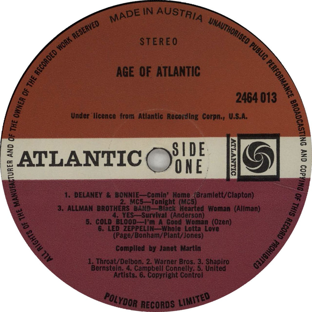 Atlantic Records The Age Of Atlantic Austrian vinyl LP album (LP record) 9ATLPTH226955