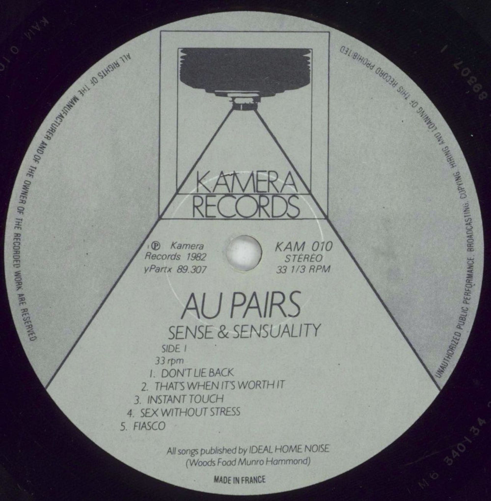 Au Pairs Sense & Sensuality UK vinyl LP album (LP record) A-ULPSE658517