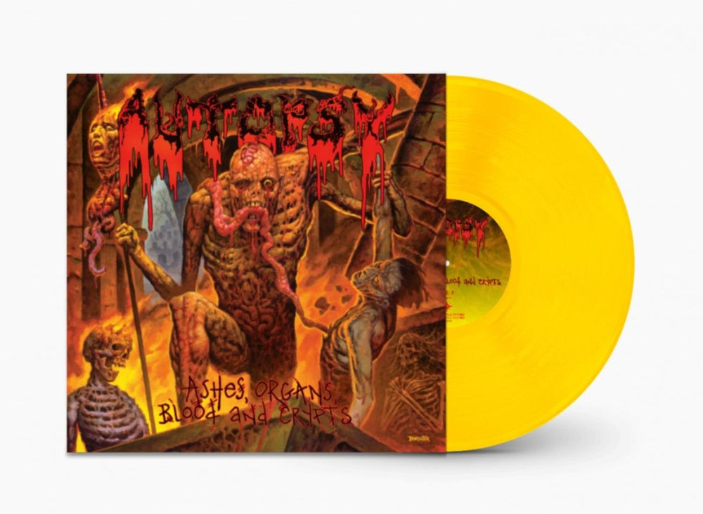 Autopsy Ashes, Organs, Blood And Crypts - Yellow 'Organs' Vinyl - Sealed UK vinyl LP album (LP record) VILELP1076