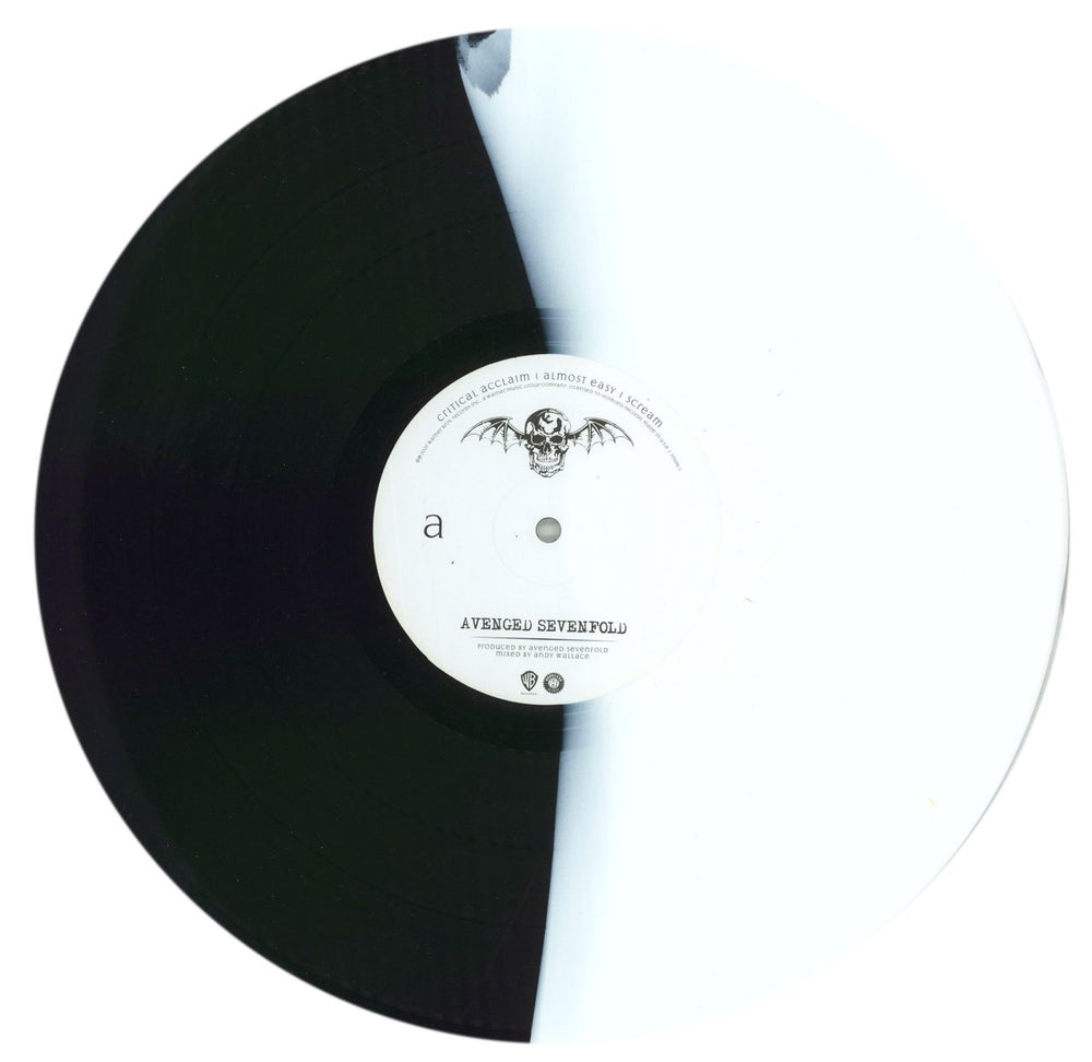 Avenged Sevenfold Avenged Sevenfold - Black And White Split Vinyl US 2-LP vinyl record set (Double LP Album) A7F2LAV863598