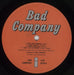 Bad Company Bad Company - 2nd - EX UK vinyl LP album (LP record) BCOLPBA127358