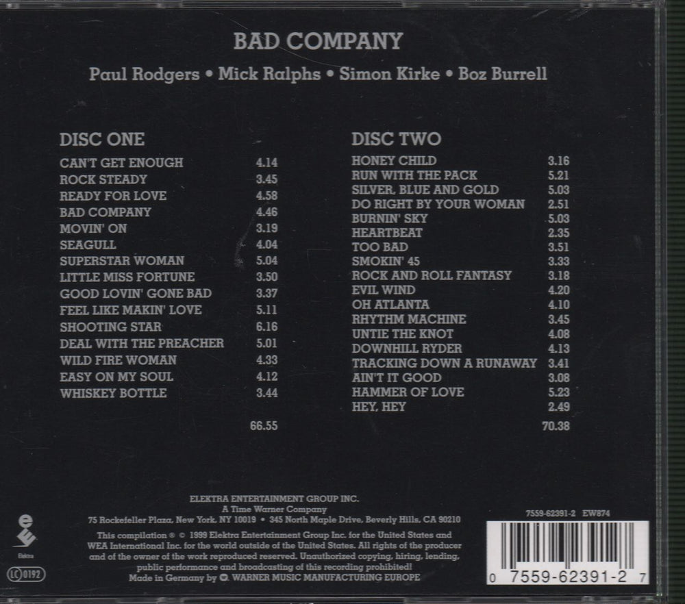 Bad Company The 'Original' Bad Co. Anthology UK 2 CD album set (Double CD) BCO2CTH583185