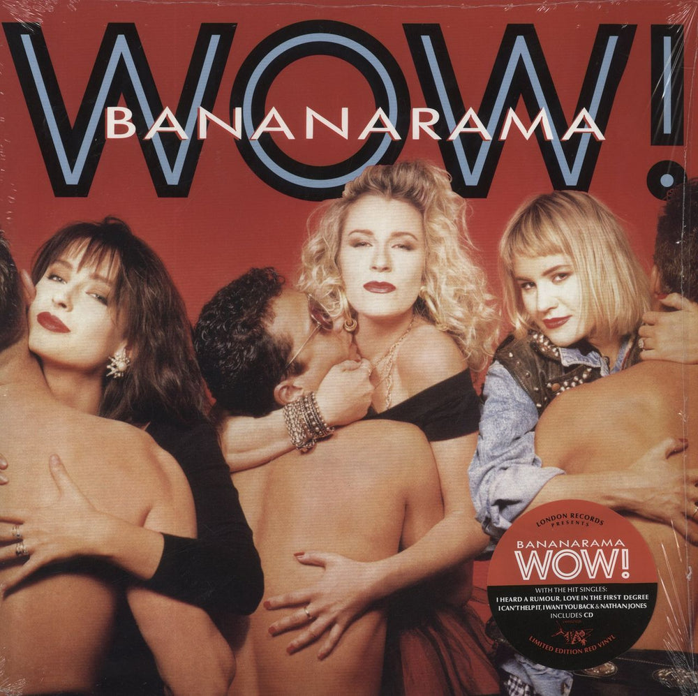 Bananarama WOW! - Red Vinyl + CD UK vinyl LP album (LP record) LMS5521220