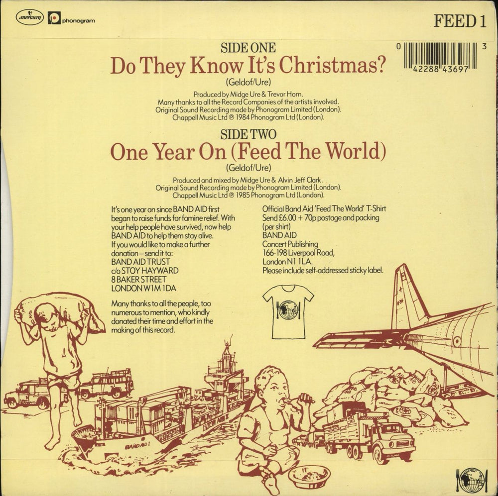 Band Aid Do They Know It's Christmas? - 3rd Irish 7" vinyl single (7 inch record / 45) 042288436973