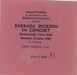 Barbara Dickson UK Tour 1985 + Ticket Stub UK tour programme