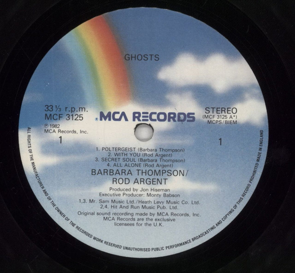 Barbara Thompson Ghosts - Autographed UK vinyl LP album (LP record) BTNLPGH727887