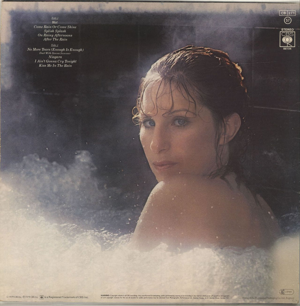 Barbra Streisand Wet - Picture stickered sleeve Dutch vinyl LP album (LP record)