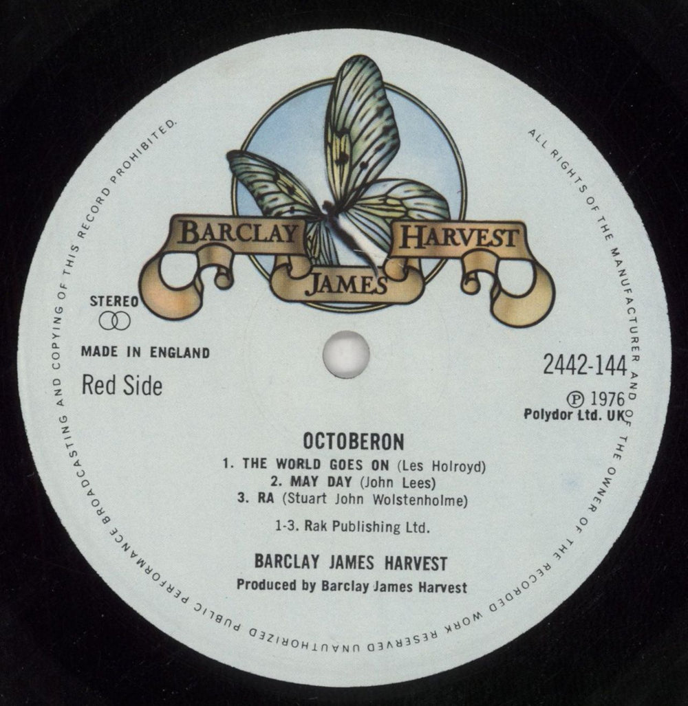 Barclay James Harvest Octoberon - 1st UK vinyl LP album (LP record) BJHLPOC93710