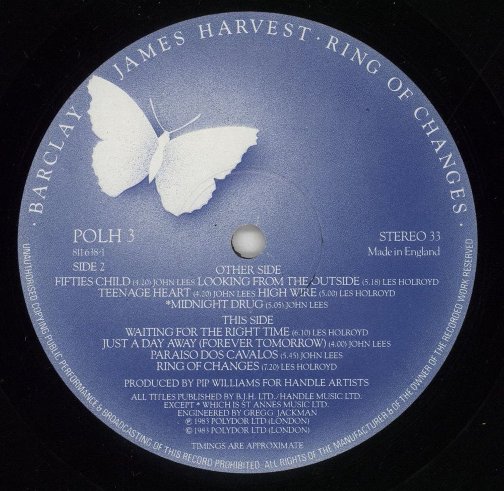 Barclay James Harvest Ring Of Changes UK vinyl LP album (LP record) BJHLPRI136448