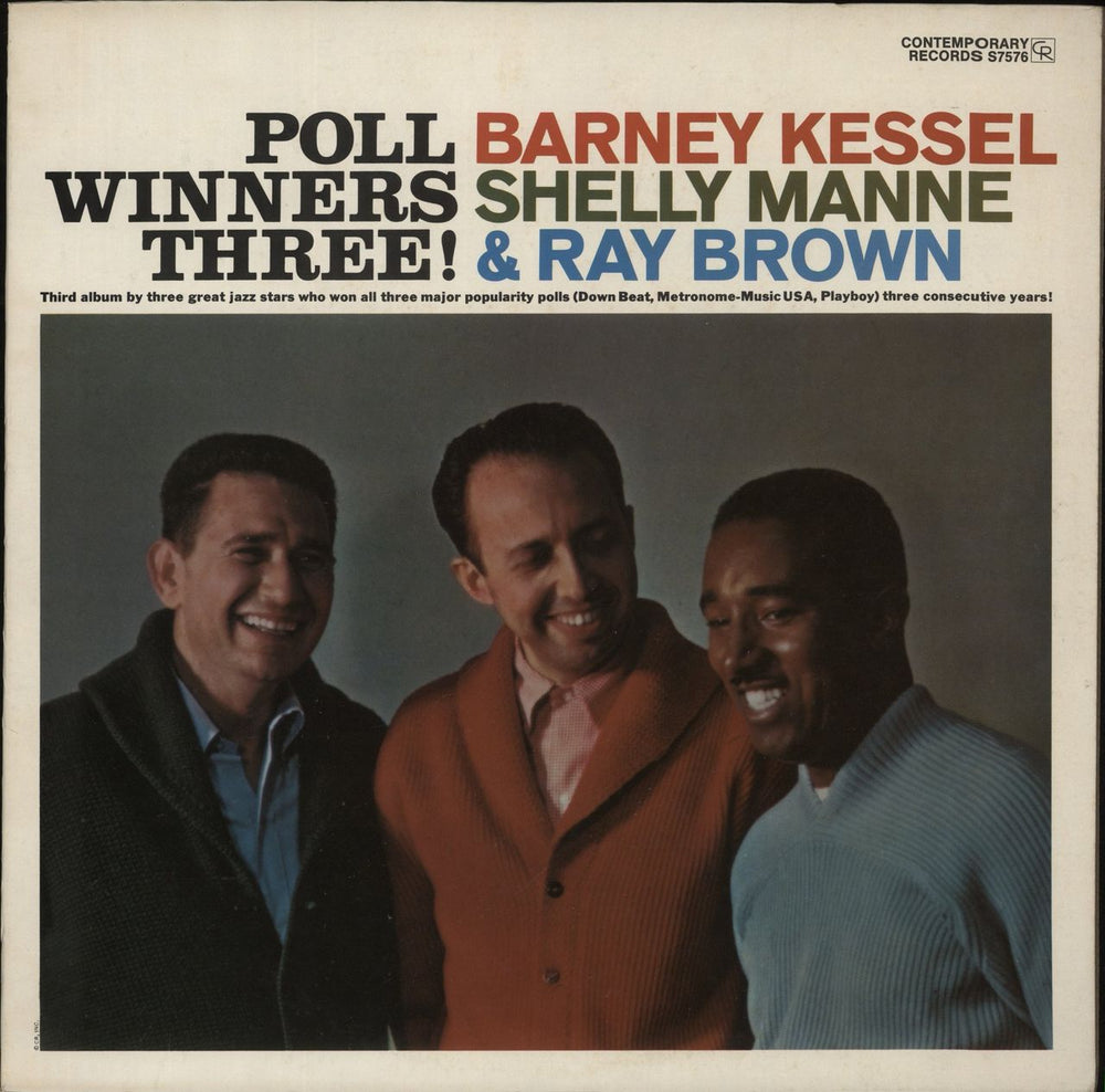 Barney Kessel Poll Winners Three! US vinyl LP album (LP record) S7576