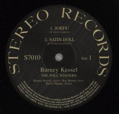 Barney Kessel The Poll Winners - 180gm US 2-LP vinyl record set (Double LP Album) BC02LTH881173