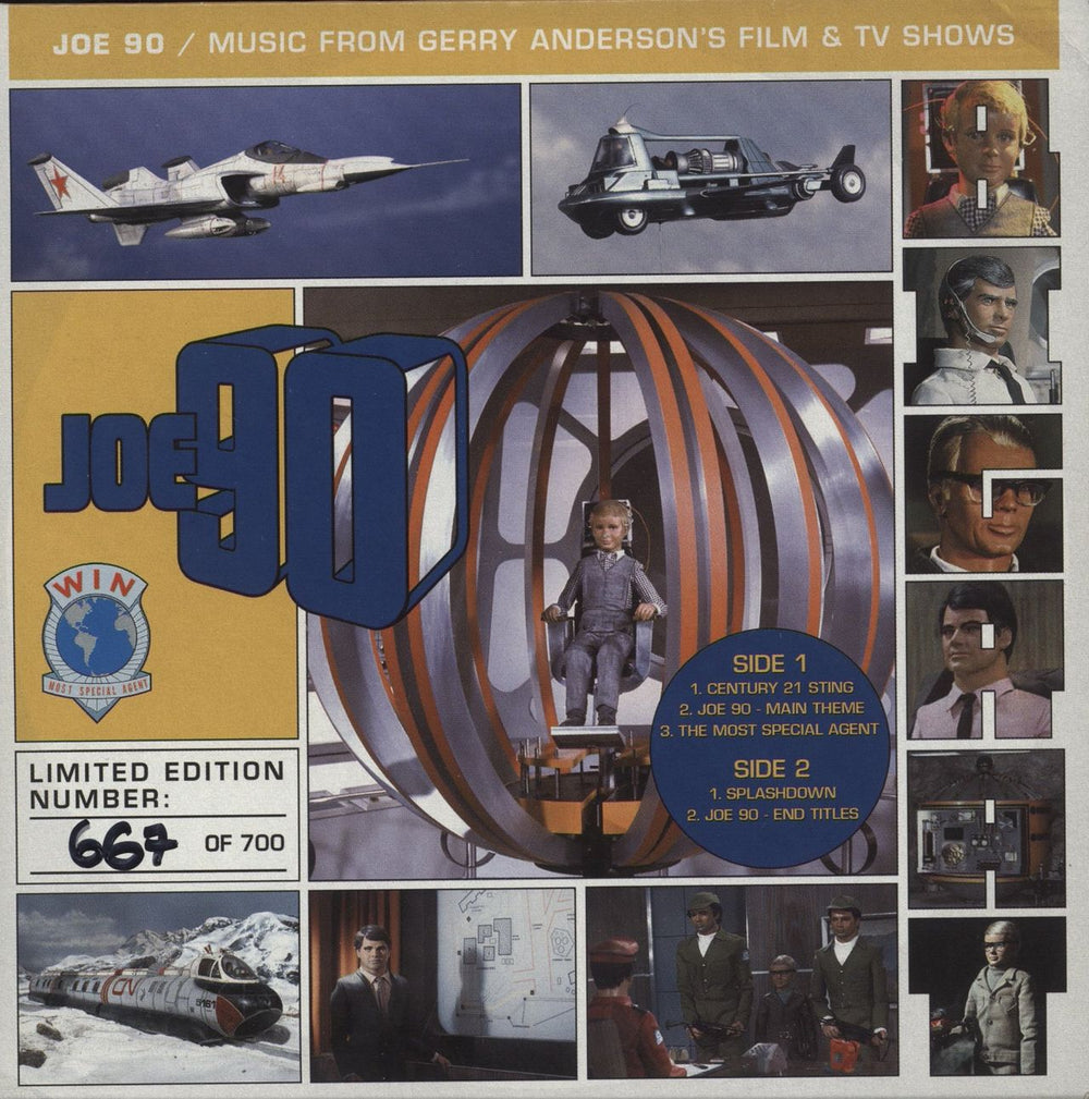 Barry Gray Joe 90 - Yellow Opaque Vinyl UK 7" vinyl single (7 inch record / 45) SIL71402