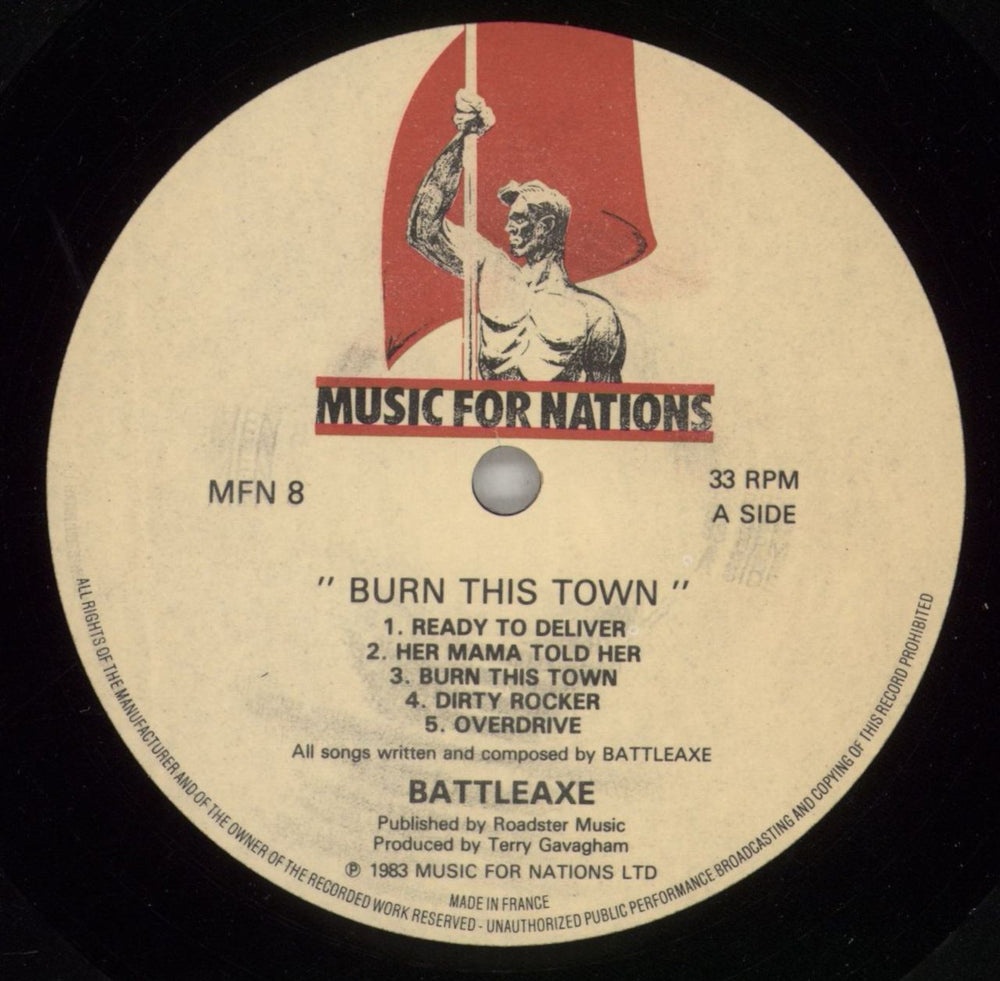 Battleaxe Burn This Town - 1st UK vinyl LP album (LP record) D-8LPBU569643