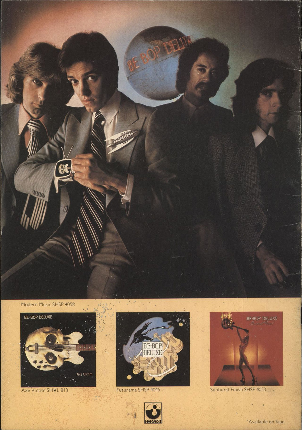 Be Bop Deluxe UK Tour 77 UK tour programme