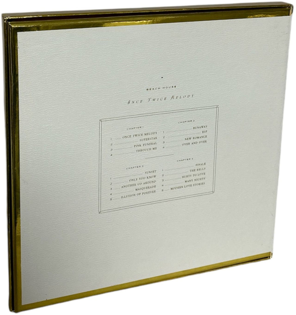 Beach House Once Twice Melody - Clear & Gold Vinyl UK Vinyl Box Set