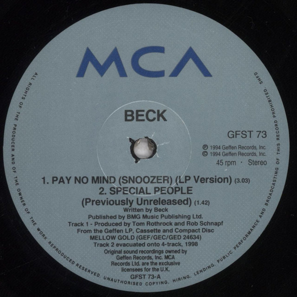 Beck Pay No Mind UK 12" vinyl single (12 inch record / Maxi-single) B-K12PA57856