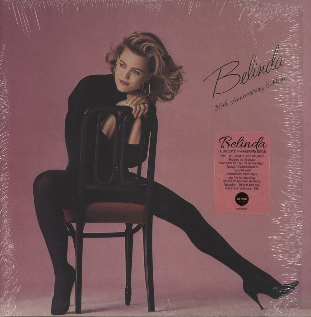 Belinda Carlisle Belinda: 35th Anniversary - 180g Pink Vinyl UK 2-LP vinyl record set (Double LP Album) DEMREC900X