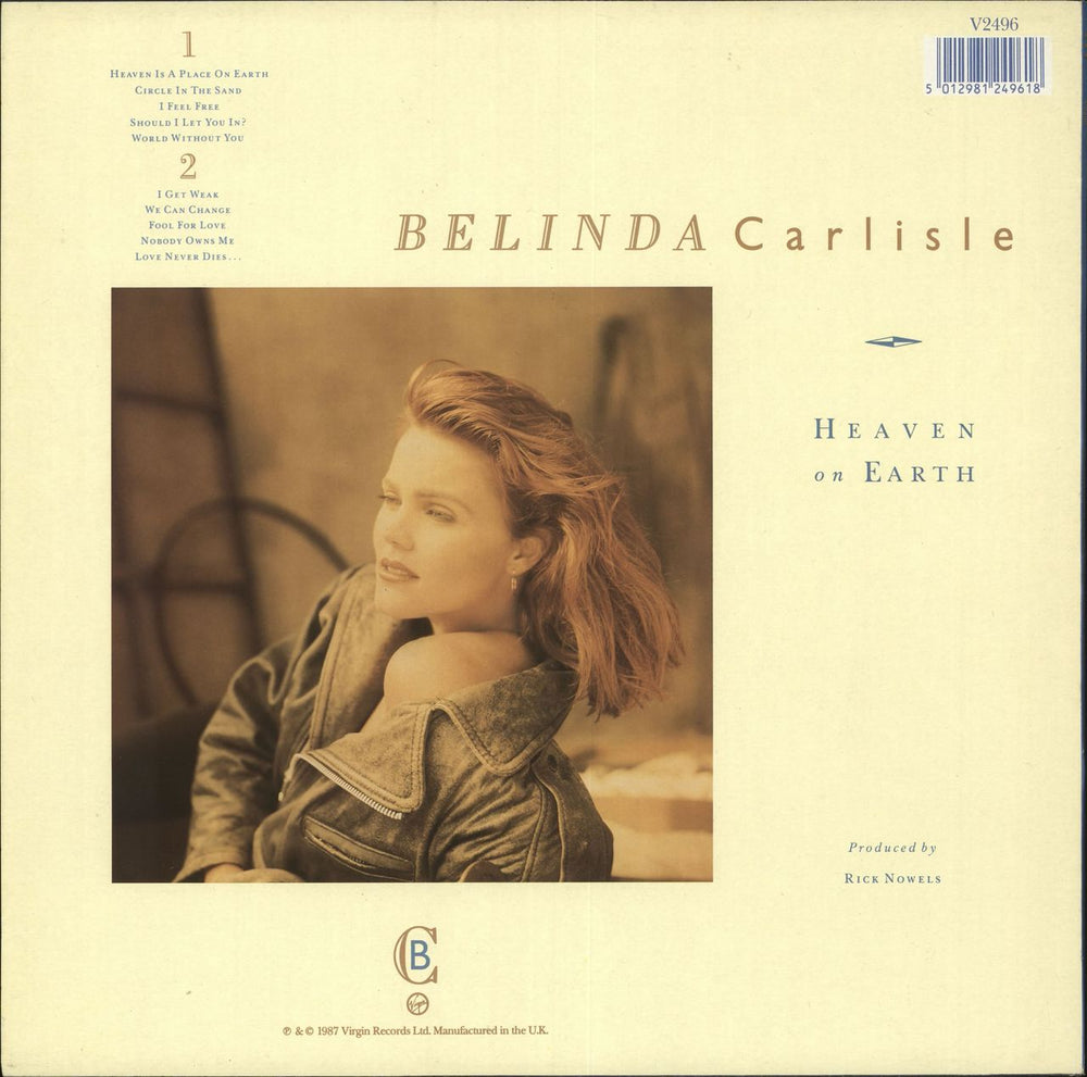 Belinda Carlisle Heaven On Earth UK vinyl LP album (LP record) 5012981249618