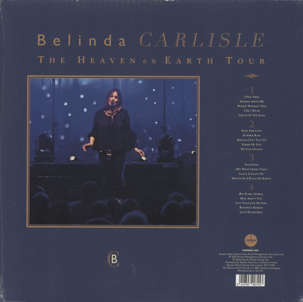 Belinda Carlisle The Heaven On Earth Tour - Blue Vinyl - RSD 2022 - Sealed UK 2-LP vinyl record set (Double LP Album) 5014797907157