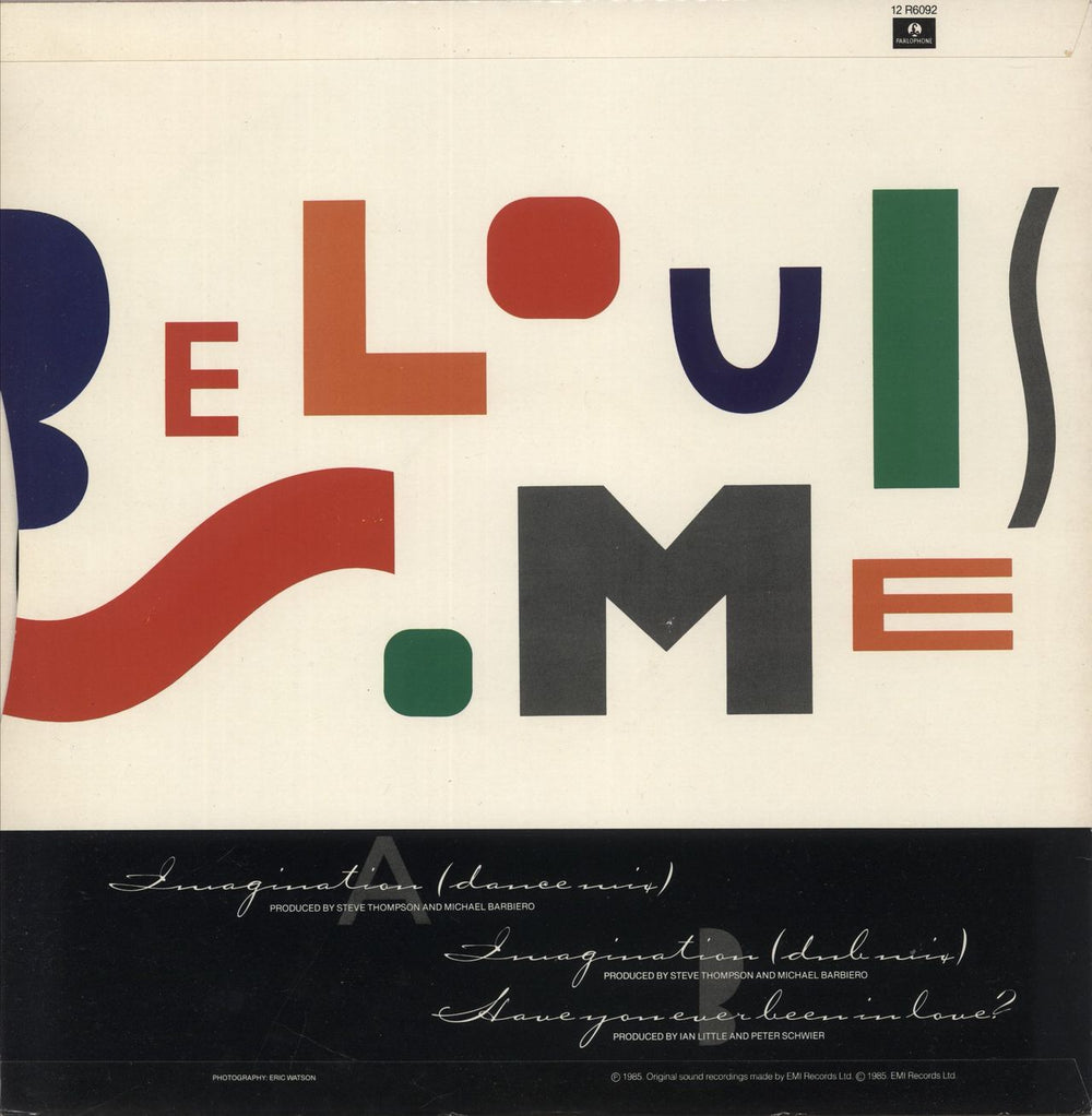 Belouis Some Imagination UK 12" vinyl single (12 inch record / Maxi-single)