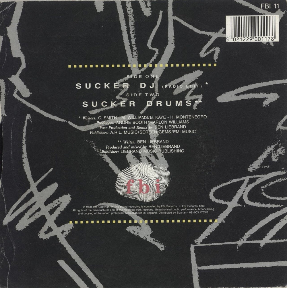 Ben Liebrand Sucker DJ (Radio Edit) UK 7" vinyl single (7 inch record / 45) 5021229001178
