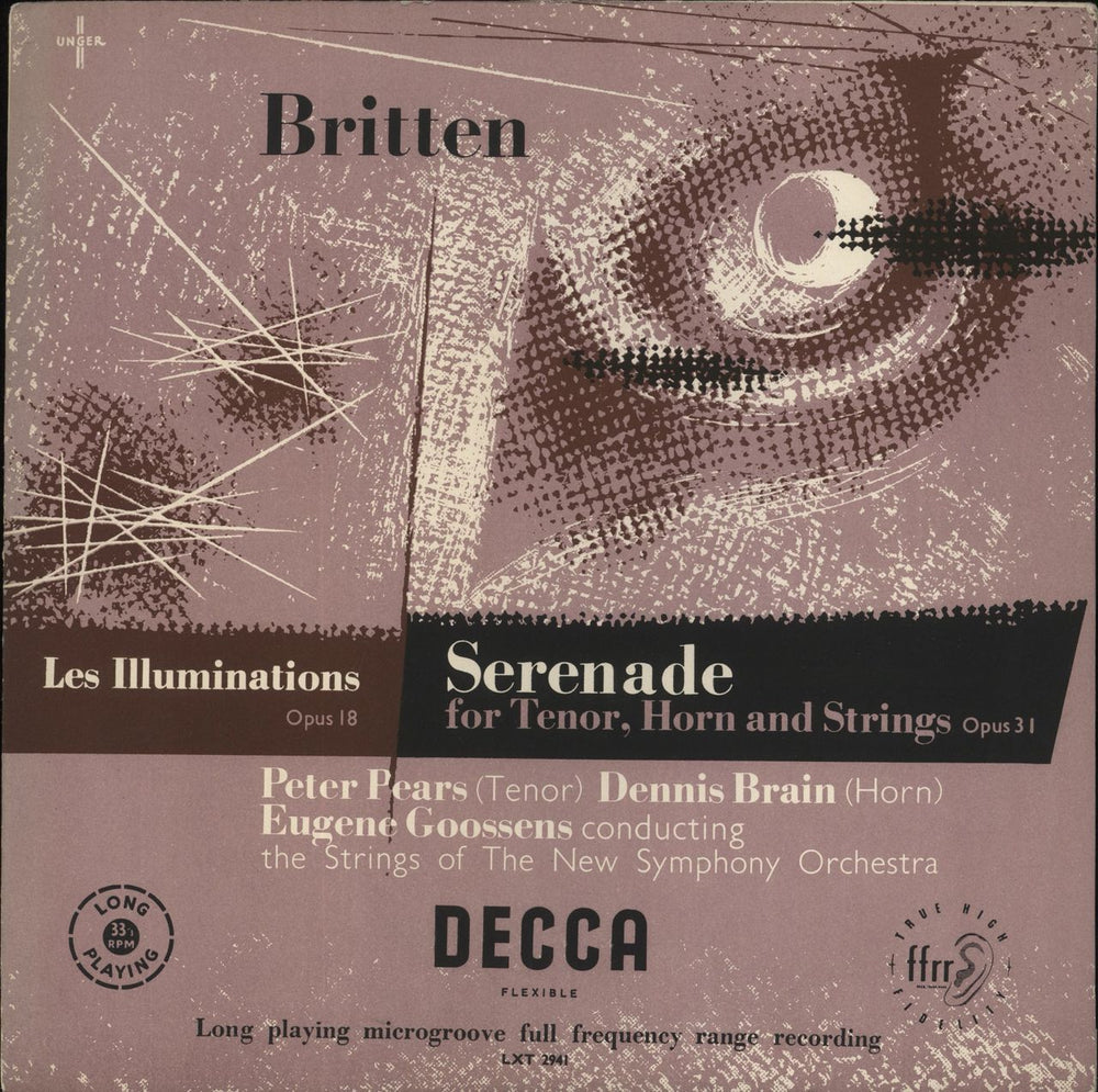 Benjamin Britten Britten: Les Illuminations / Serenade For Tenor, Horn And Strings UK vinyl LP album (LP record) LXT2941