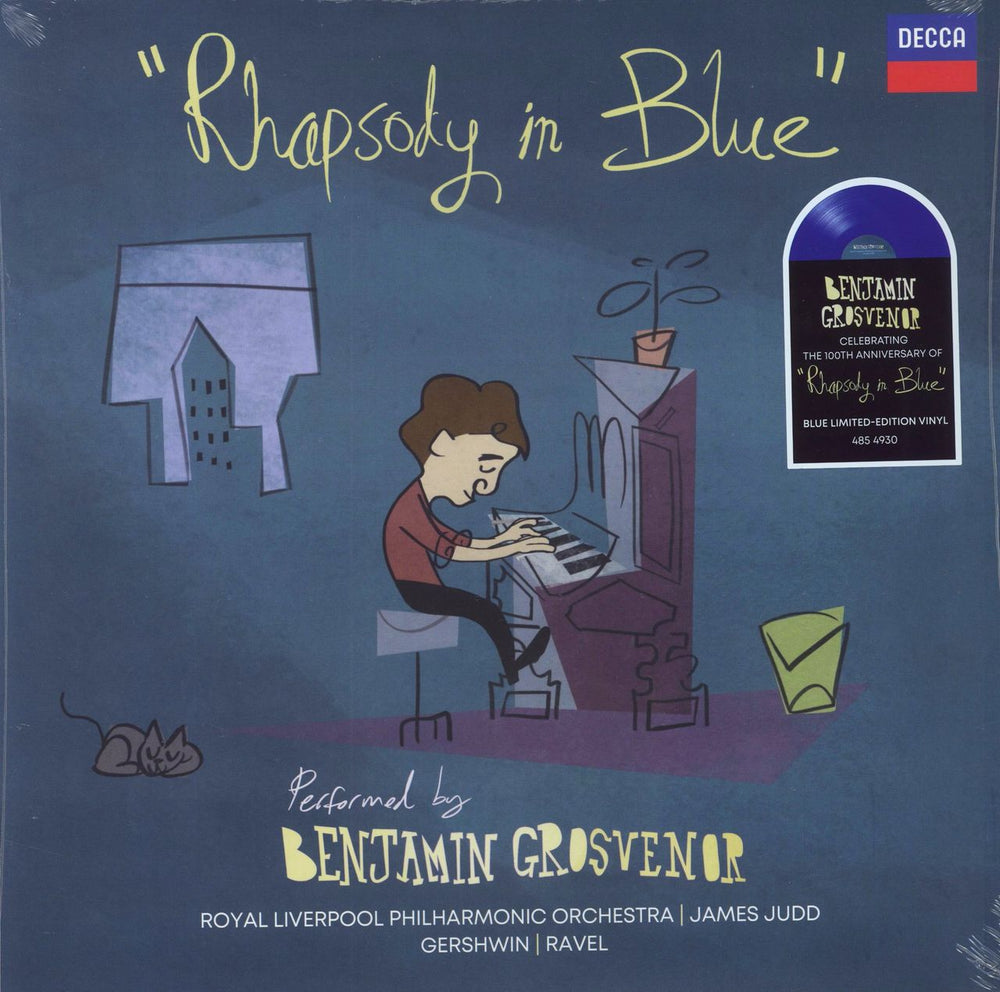 Benjamin Grosvenor Rhapsody in Blue - Blue Vinyl - Sealed UK vinyl LP album (LP record) 4854930