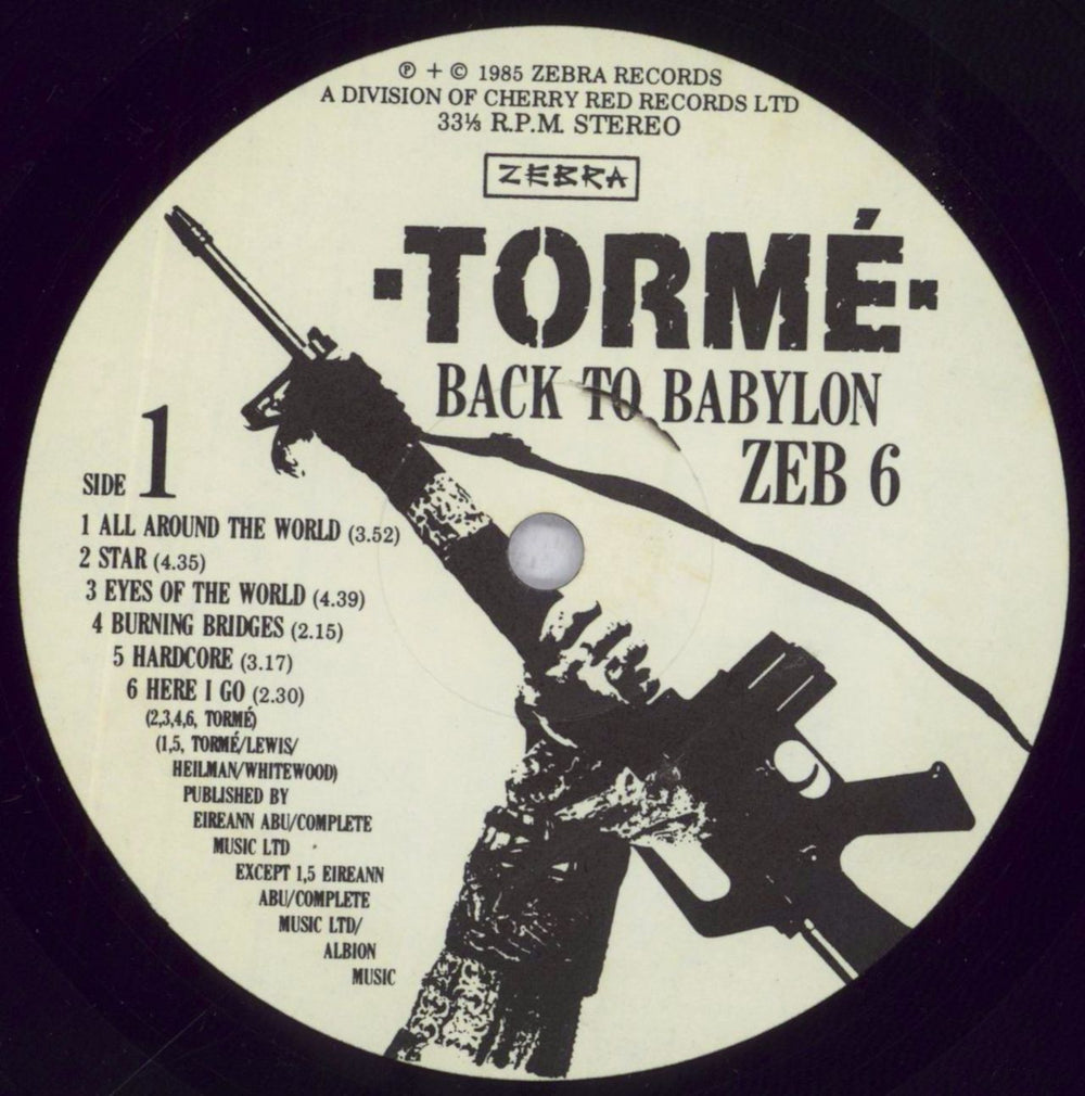 Bernie Tormé Back To Babylon UK vinyl LP album (LP record) BK-LPBA838433
