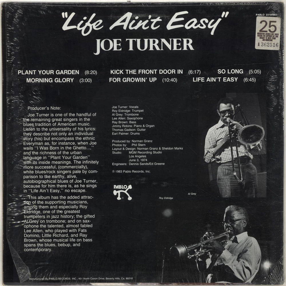 Big Joe Turner Life Ain't Easy US vinyl LP album (LP record)