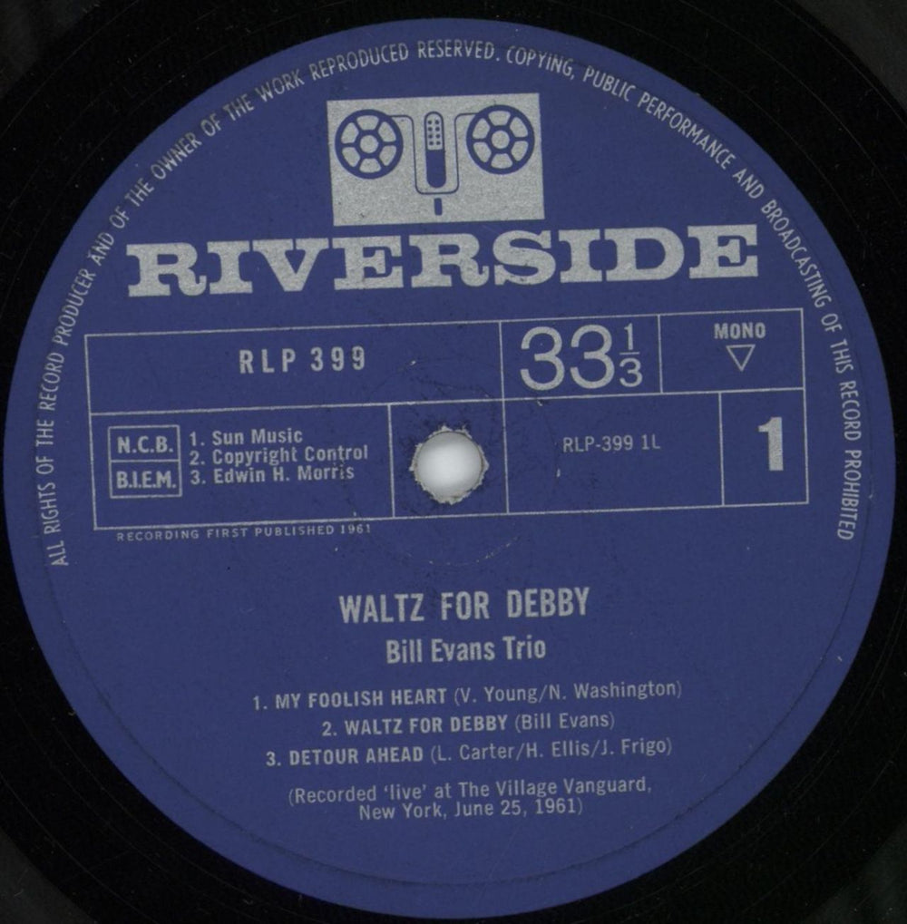 Bill Evans (Piano) Waltz For Debby - 1st - G UK vinyl LP album (LP record) BLVLPWA880885