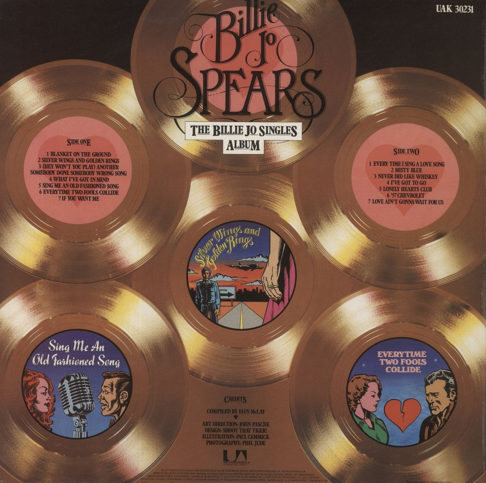 Billie Jo Spears The Billie Jo Singles Album UK vinyl LP album (LP record)