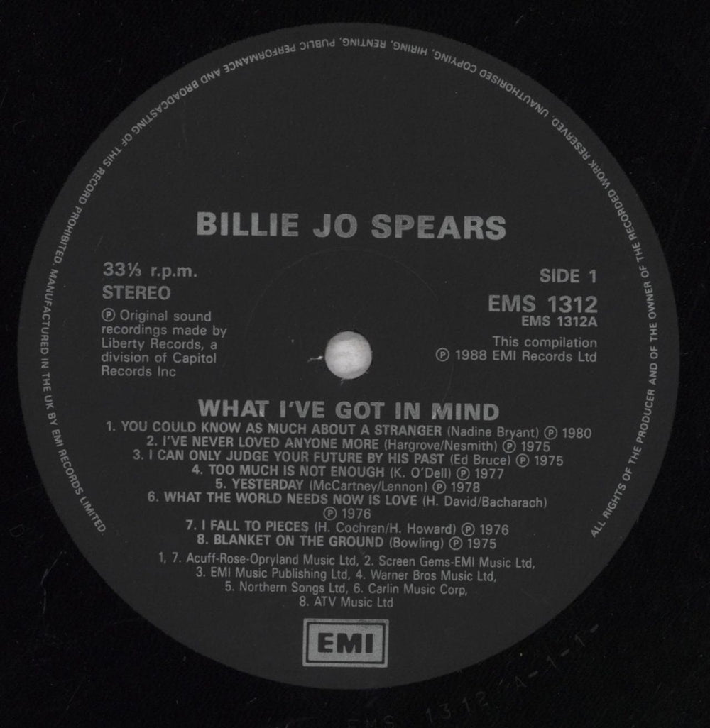 Billie Jo Spears What I've Got In Mind UK vinyl LP album (LP record) BC7LPWH847908