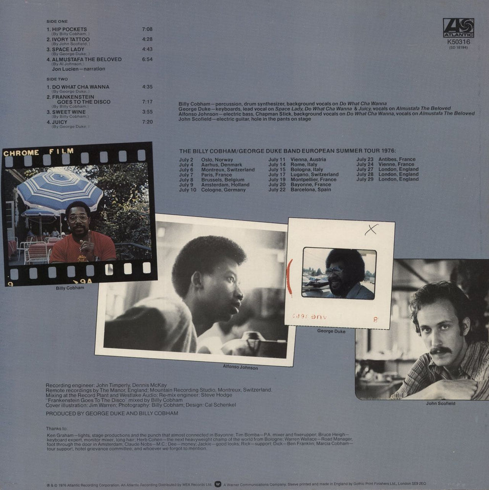 Billy Cobham Live - On Tour In Europe UK vinyl LP album (LP record)