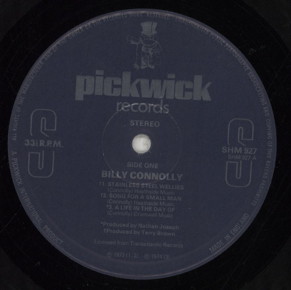 Billy Connolly Billy Connolly UK vinyl LP album (LP record) BCLLPBI460884