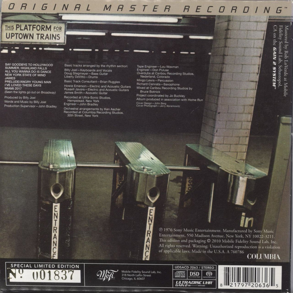 Billy Joel Turnstiles - Super Audio CD US super audio CD SACD BLYSATU861868
