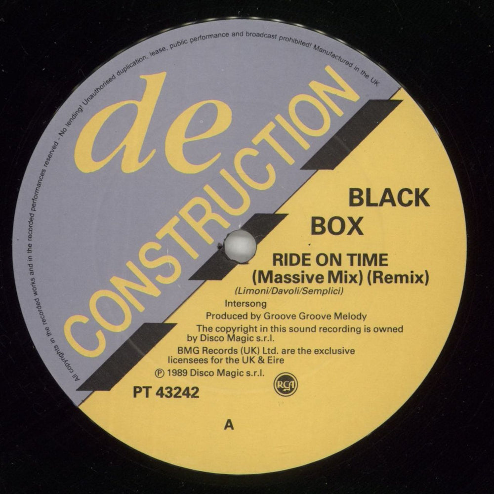 Black Box Ride On Time - Remix UK 12" vinyl single (12 inch record / Maxi-single) BOX12RI267117