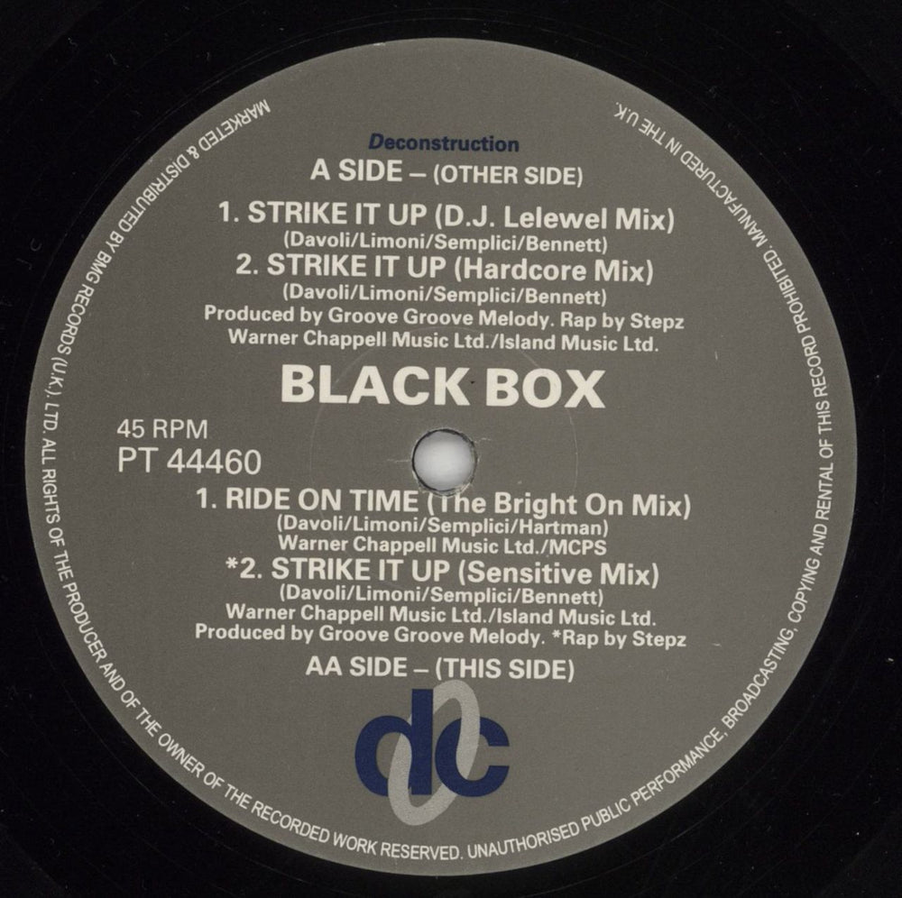 Black Box Strike It Up - Remixes UK 12" vinyl single (12 inch record / Maxi-single) BOX12ST611403