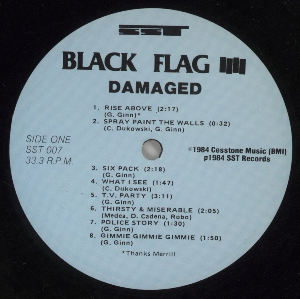 Black Flag Damaged US vinyl LP album (LP record) BD7LPDA868560