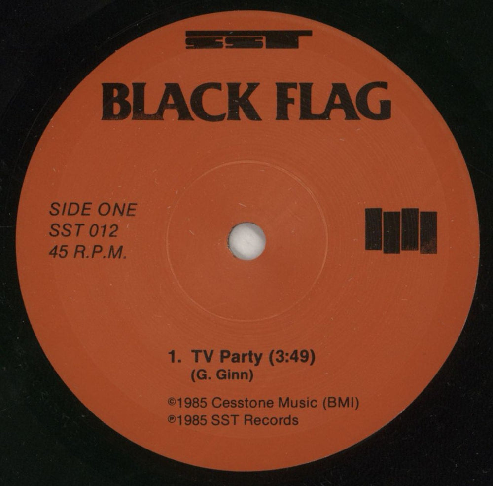 Black Flag TV Party US 7" vinyl single (7 inch record / 45) BD707TV870168