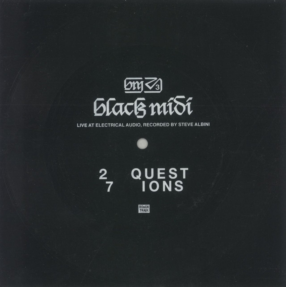 Black Midi 27 Questions - Black Flexi Disc UK 7" vinyl single (7 inch record / 45) FLEXI