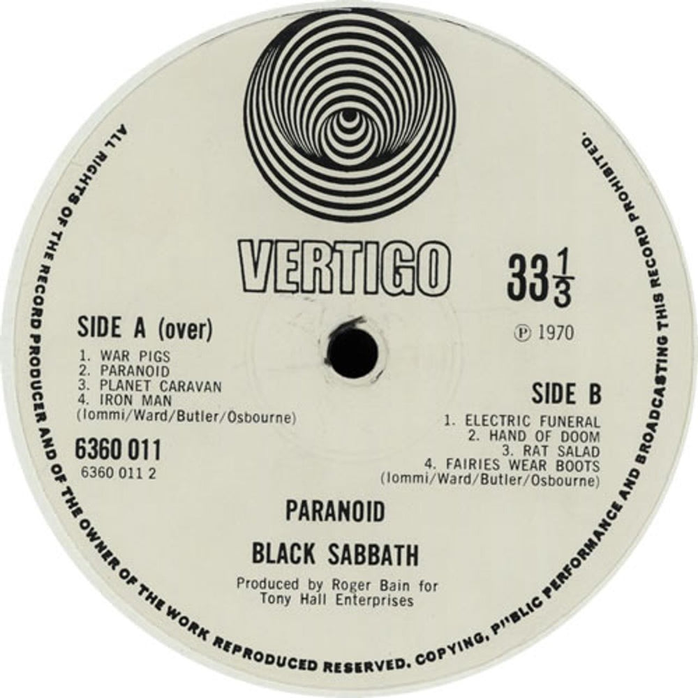 Black Sabbath Paranoid - 3rd - EX UK vinyl LP album (LP record) BLKLPPA662674