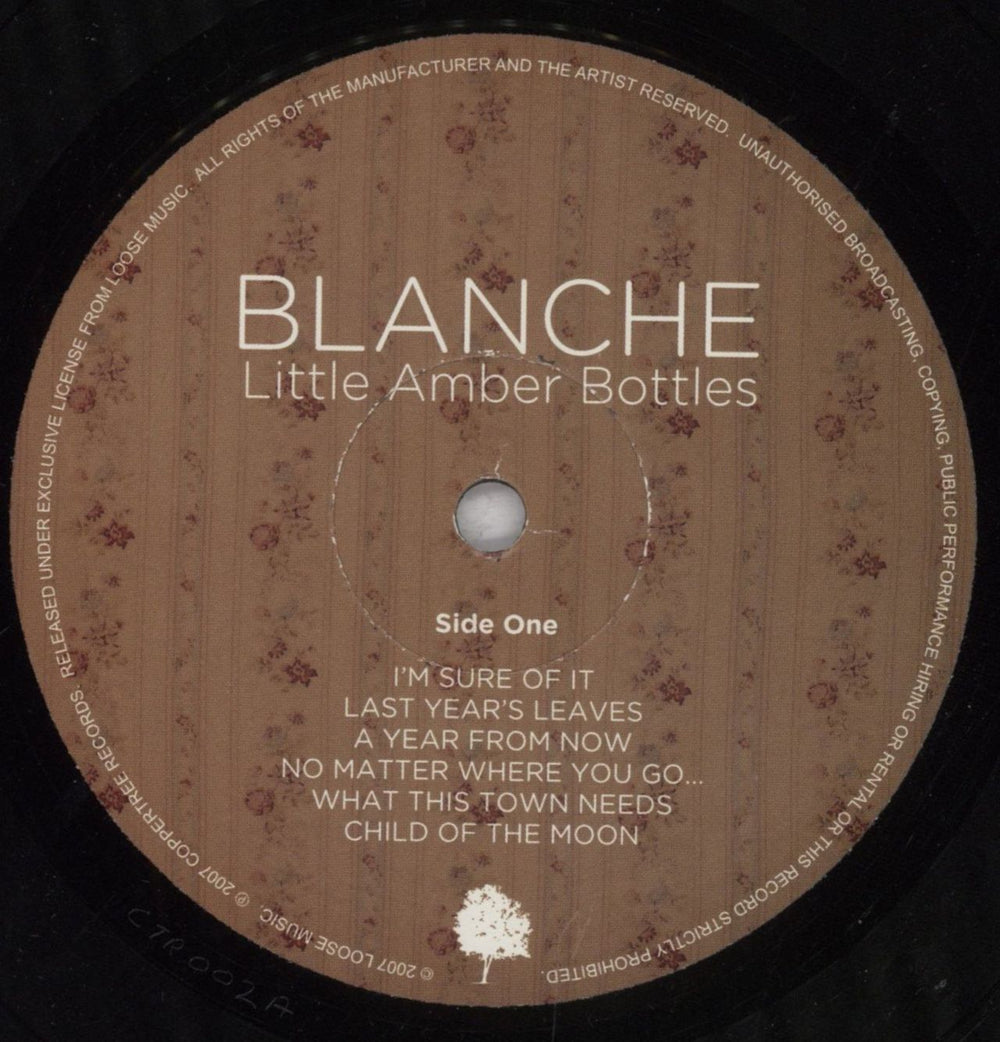 Blanche Little Amber Bottles UK vinyl LP album (LP record) BAVLPLI842643