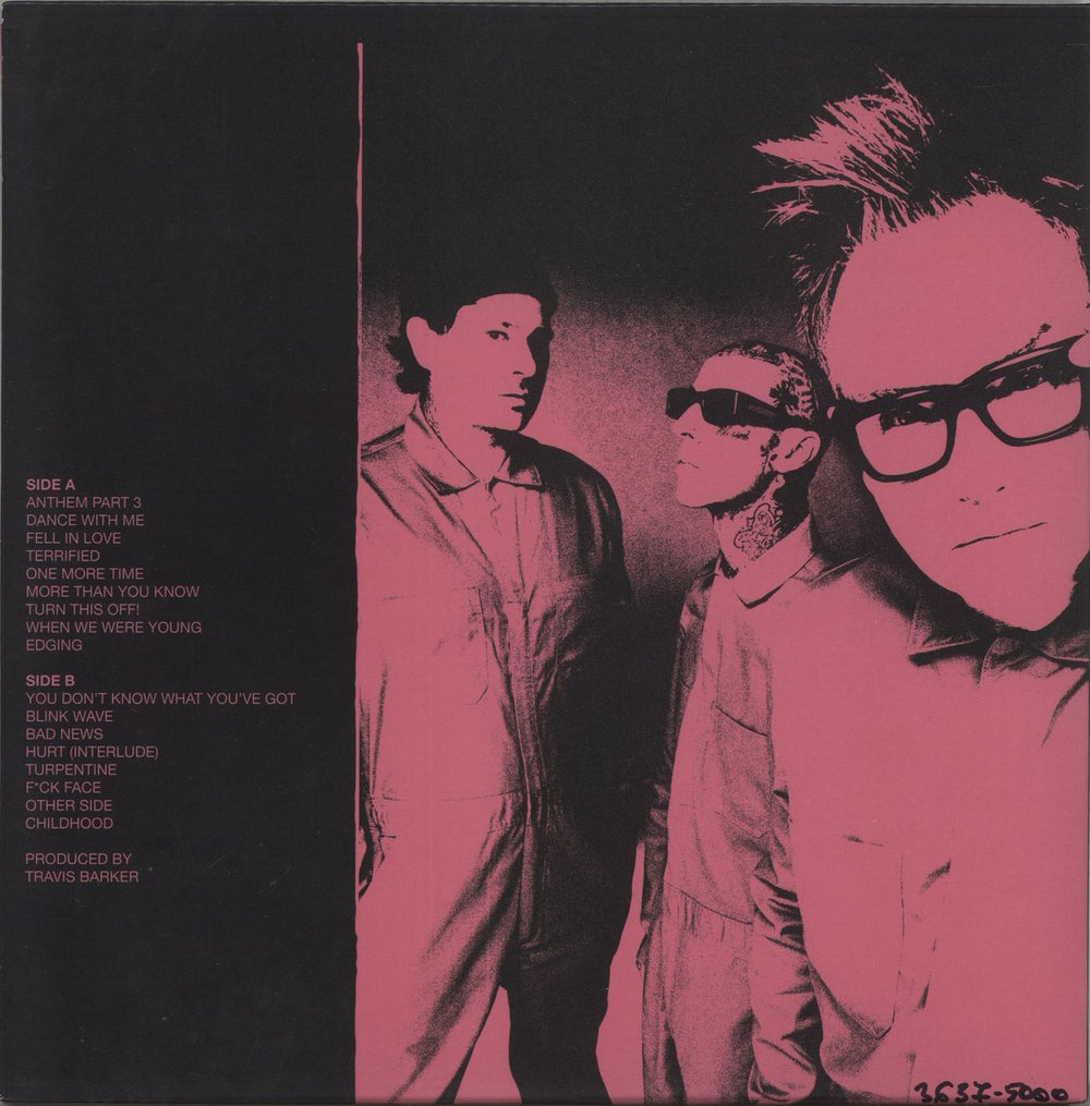 Blink 182 One More Time - Pink/ Black Split Vinyl - Lenticular - EX UK vinyl LP album (LP record) 196588303012