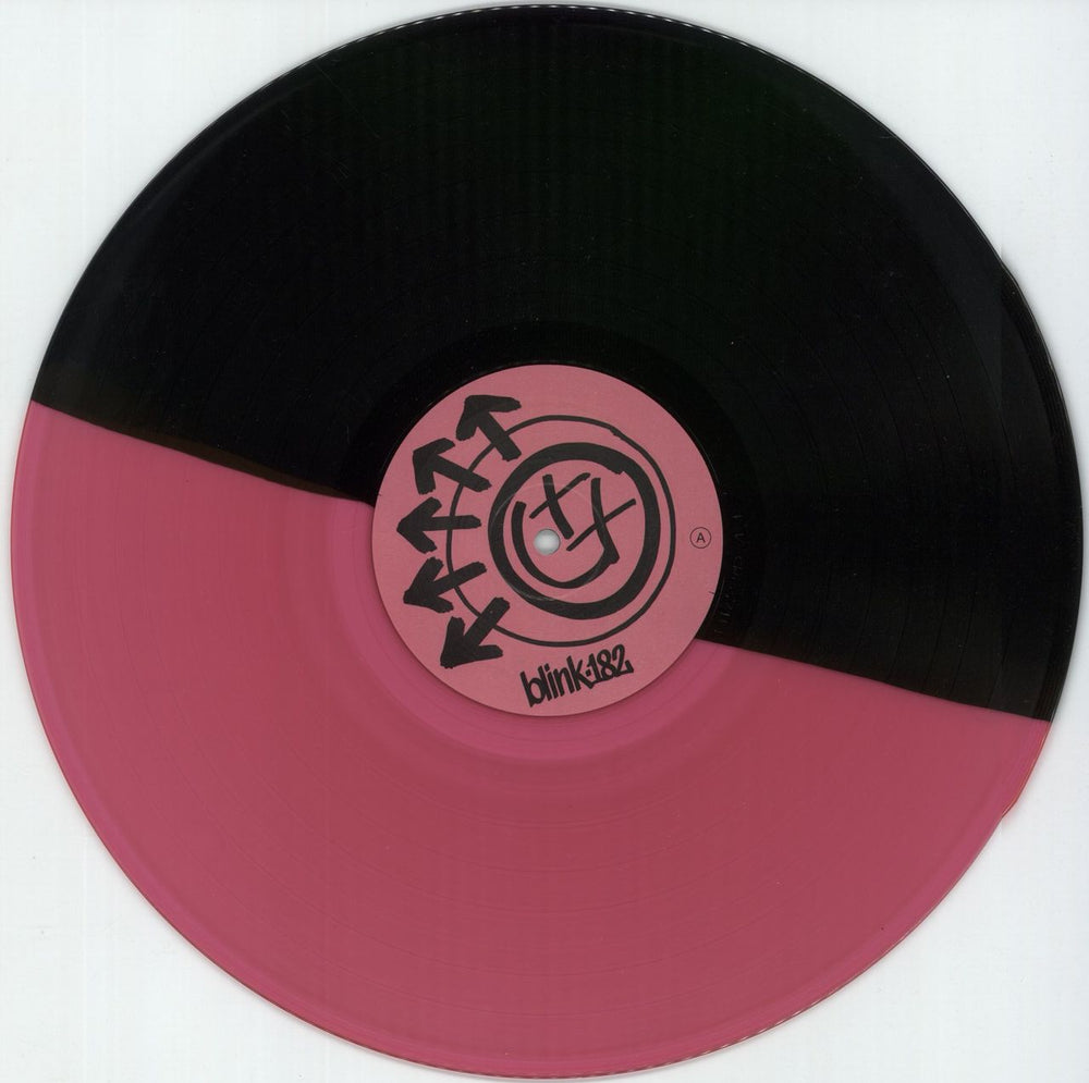 Blink 182 One More Time - Pink/ Black Split Vinyl - Lenticular - EX UK vinyl LP album (LP record) B18LPON876442