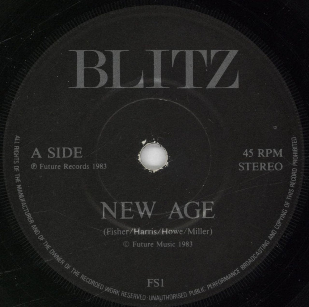 Blitz New Age UK 7" vinyl single (7 inch record / 45) BLI07NE658598